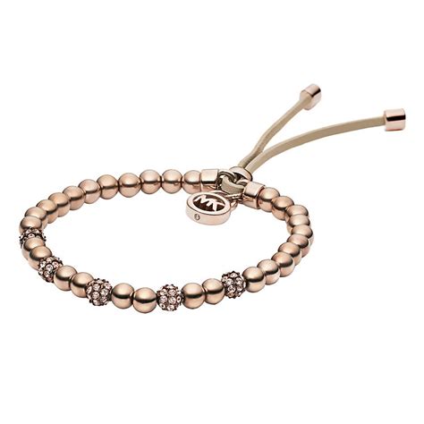 michael kors rose gold beaded bracelet|michael kors rose gold bangle.